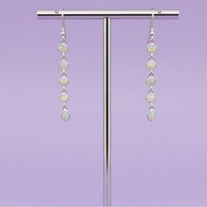 925 Ethiopian Fire Opal  Dangle Earrings